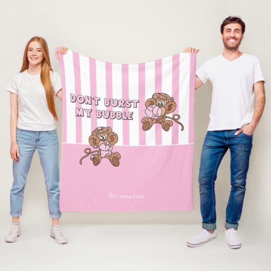 Couverture Polaire Ne pas éclater ma bulle - Singes (En situation)