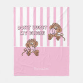 Couverture Polaire Ne pas éclater ma bulle - Singes (Devant)