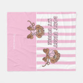 Couverture Polaire Ne pas éclater ma bulle - Singes (Devant (Horizontal))