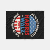 Couverture Polaire Ne pas revenir Harris 2024 W 2024 Vote Harris Walt (Devant (Horizontal))