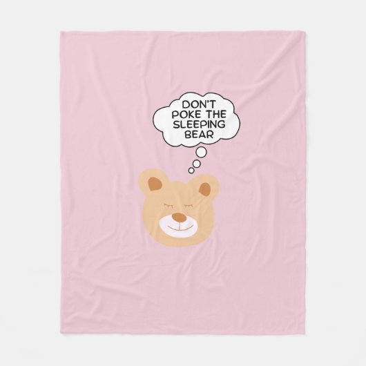 Couverture Polaire Ne pique pas l'ours qui dort (Devant)