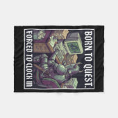Couverture Polaire Né pour chercher, forcé de pointer drôle de fantai (Devant (Horizontal))