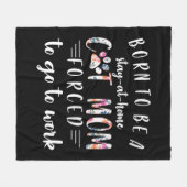 Couverture Polaire Né Pour Être Un Séjour À La Maison Chat Maman Obli (Devant (Horizontal))