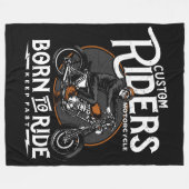 Couverture Polaire Né pour rouler à moto (Devant (Horizontal))