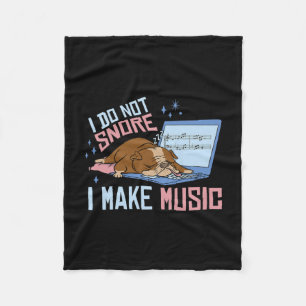 Couverture Polaire Ne ronflez pas je fais de la musique Bulldog endor
