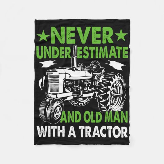 Couverture Polaire Ne Sous-Estimez Jamais Un Vieux Homme Avec Un Trac (Devant)