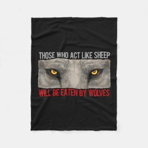 Couverture Polaire Ne soyez pas des moutons Soyez des loups, soyez fo