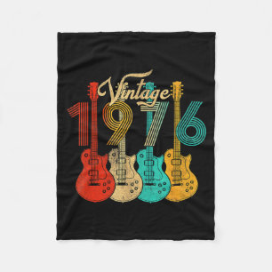 Couverture Polaire Né Vintage En 1976 50e Anniversaire 50 Ans Guitare
