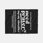 Couverture Polaire Need Prayer Tap My Shoulder Christian Men Women (o (Devant (Horizontal))