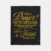 Couverture Polaire Need Prayer Tap My Shoulder Christian Men Women (o (Devant)