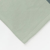 Couverture Polaire Neige de Noël et Arbres mousse verte avec nom (Coin)