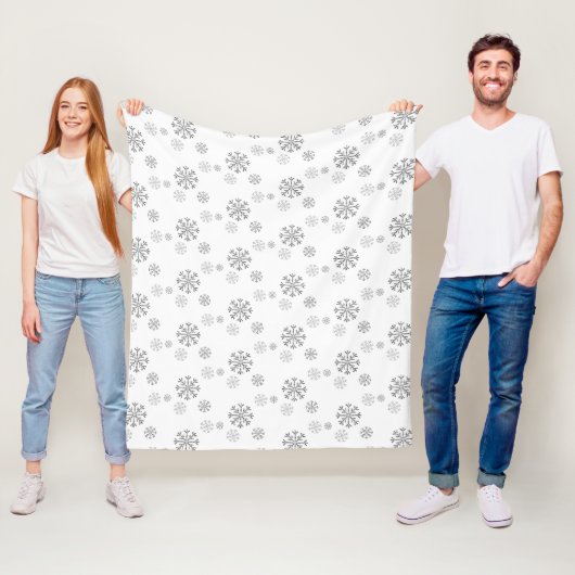 Couverture Polaire Neige d'hiver blanc (En situation)