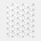 Couverture Polaire Neige d'hiver blanc (Devant)