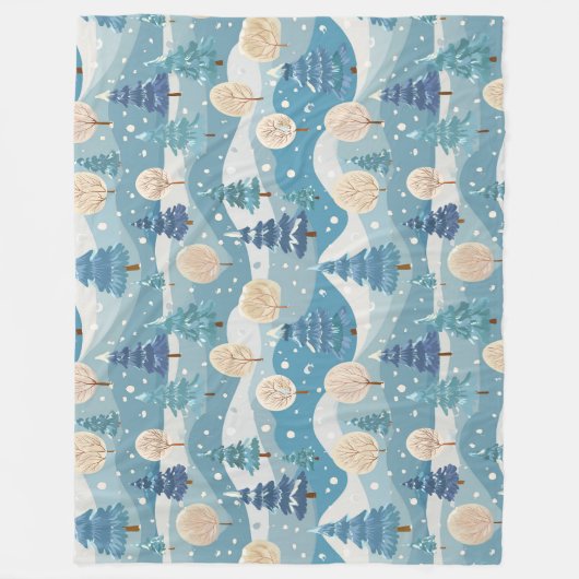 Couverture Polaire Neiges de Noël (Devant)