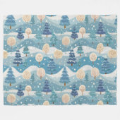 Couverture Polaire Neiges de Noël (Devant (Horizontal))