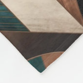 Couverture Polaire Neo Art Deco Geometric Teal Copper Gold Sunburst (Coin)