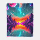 Couverture Polaire Néo-onde synthétique planète extraterrestre Rétro  (Devant)