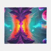 Couverture Polaire Néo-onde synthétique planète extraterrestre Rétro  (Devant (Horizontal))