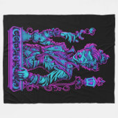 Couverture Polaire Neon Creeper rose et turquoise (Devant (Horizontal))