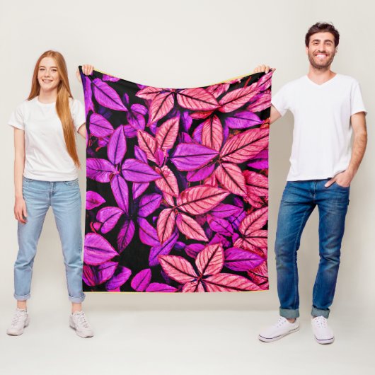 Couverture Polaire Neon Feuille se demande (En situation)