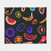 Couverture Polaire Neon Fruits Motif Design d'art (Devant (Horizontal))
