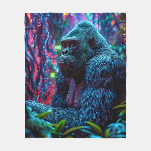 Couverture Polaire Neon Gorilla (Devant)