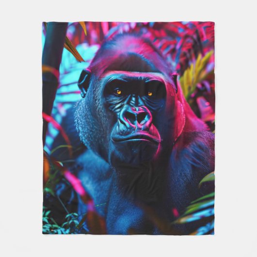 Couverture Polaire Neon Gorilla (Devant)