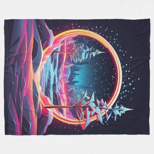Couverture Polaire Neon hiver Wooland (Devant (Horizontal))