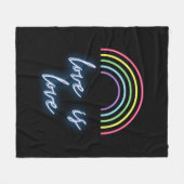 Couverture Polaire Neon Love Is Love Rainbow (Devant (Horizontal))
