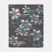 Couverture Polaire Neon Sakura Glitch (Devant)