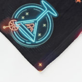 Couverture Polaire Neon Sign Space Age Atomic Martini Cocktails Impri (Coin)