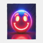Couverture Polaire Neon Smile : Joyeux Feu (Devant)
