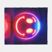 Couverture Polaire Neon Smile : Joyeux Feu (Devant (Horizontal))