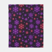 Couverture Polaire Neon Snowflakes (Devant)