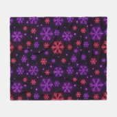 Couverture Polaire Neon Snowflakes (Devant (Horizontal))