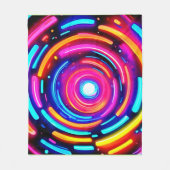 Couverture Polaire Neon Spiral Light Art (Devant)