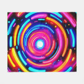 Couverture Polaire Neon Spiral Light Art (Devant (Horizontal))