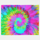 Couverture Polaire Neon Tie Dye Swirl (Devant (Horizontal))