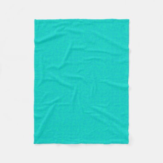 Couverture Polaire Néon turquoise texturé. (Devant)