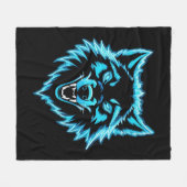 Couverture Polaire Neon Wolf (Devant (Horizontal))