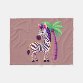 Couverture Polaire Neon Zebra Paradise (Devant (Horizontal))