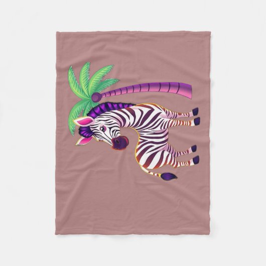 Couverture Polaire Neon Zebra Paradise (Devant)