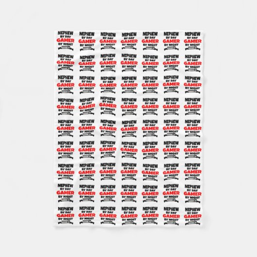 Couverture Polaire Nephew aime jouer aux jeux vidéo (Devant)