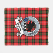 Couverture Polaire Nesbitt Clan Badge Tartan Plaid (Devant (Horizontal))