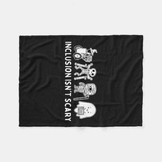 Couverture Polaire N'est pas effrayant professeur Skeleton Ghost mign (Devant (Horizontal))