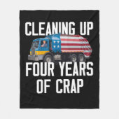 Couverture Polaire Nettoyer Quatre Années De Merde Trump Garbage Truc (Devant)