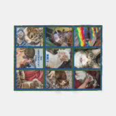 Couverture Polaire Neuf Photo Bleu Vert Bordure Gardien des animaux   (Devant (Horizontal))