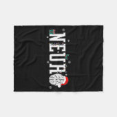 Couverture Polaire Neuro Nurse Brain Santa Hat Neuroscience Nursing C (Devant (Horizontal))