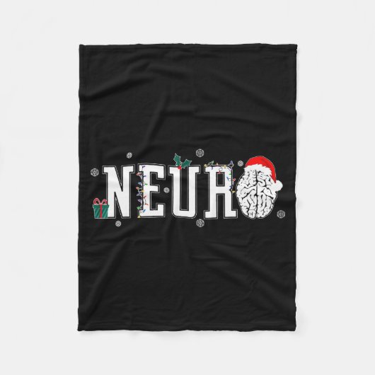 Couverture Polaire Neuro Nurse Brain Santa Hat Neuroscience Nursing C (Devant)