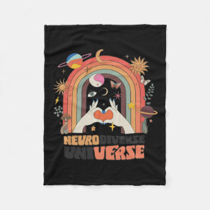 Couverture Polaire Neurodiversité Univers Celestial Retro Autisme Awa